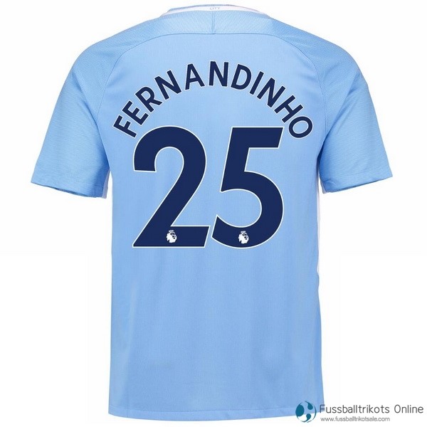 Manchester City Trikot Heim Fernandinho 2017-18 Fussballtrikots Günstig